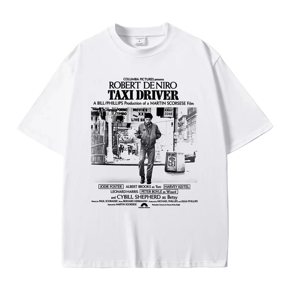 Limited Classic Horror Thriller Movie Movie Taxi Driver Robert De Niro Graphic T-shirts Men Women Casual Cotton Vintage T Shirt