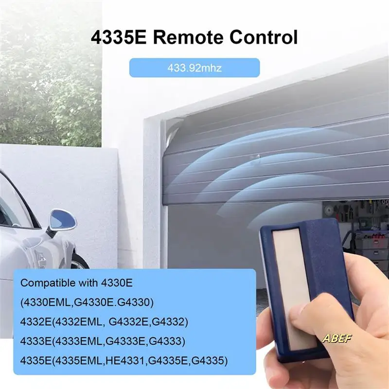 

4X Radio Remote Control For Garage Door Opener,For Chamberlain Liftmaster 4335E,433.92 Mhz,Telecommand Handheld