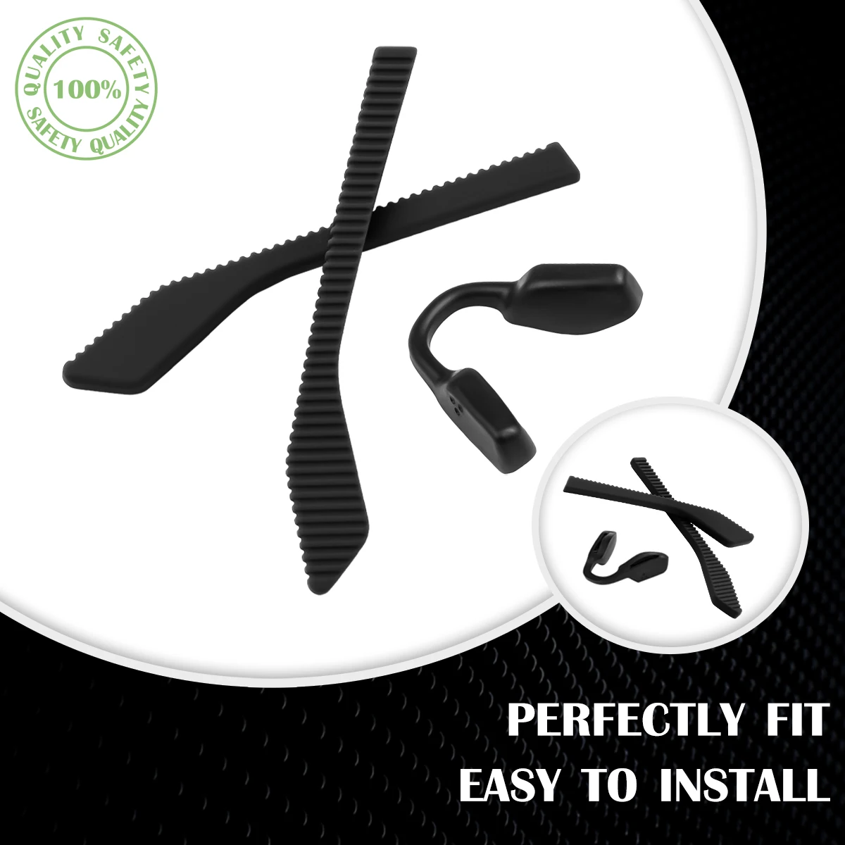 

100% Precise-Fit Replacement Rubber Kits For Oakley Enigma Mass OX8191 Frame Super Comfort & Durable & No Slip