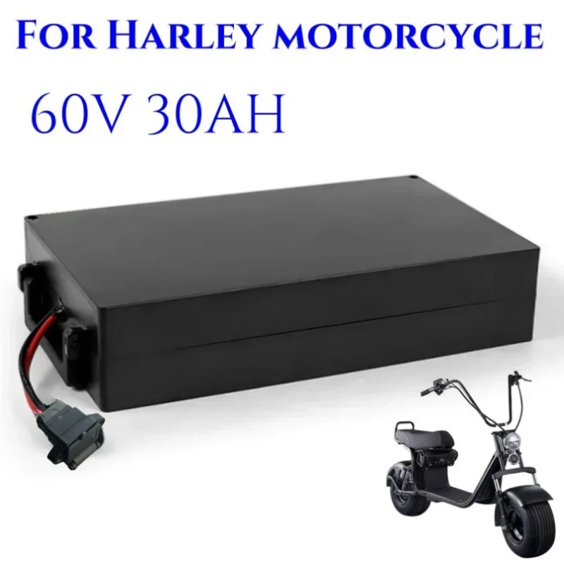 18650 Battery 60V 30Ah Waterproof Lithium Battery for 250W-2500W Harley Two Wheel Foldable Citycoco Electric Scooter