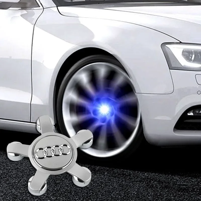 

4 шт. AUDI 135 мм ступица светодиодные фонари крышка автомобиля плавающее освещение колесные центральные крышки колпаки для AUDI A3 A4 A5 A6 A7 A8 Q5 аксессуары
