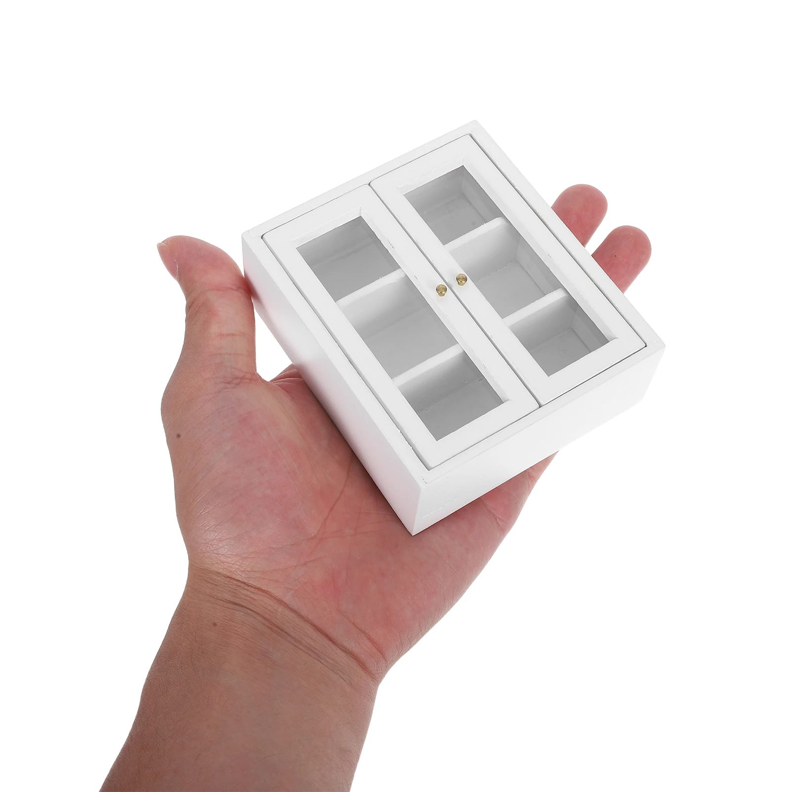 1:12 スケールミニチュア壁キャビネットドールハウスキッチン収納キャビネット天然木目吊り下げディスプレイ棚浴室用