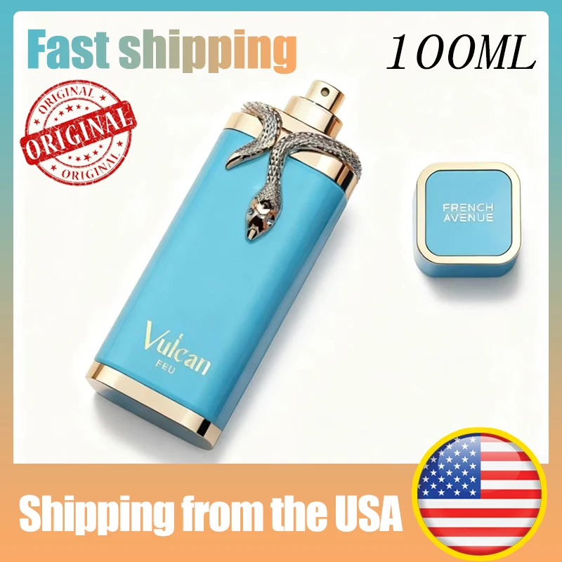 عطر World Vulcan Feu للرجال، عطر كهرمان مائي والزنجبيل، رائحة طازجة تدوم طويلاً، عطر مثالي للاستخدام النهاري للمكتب #1