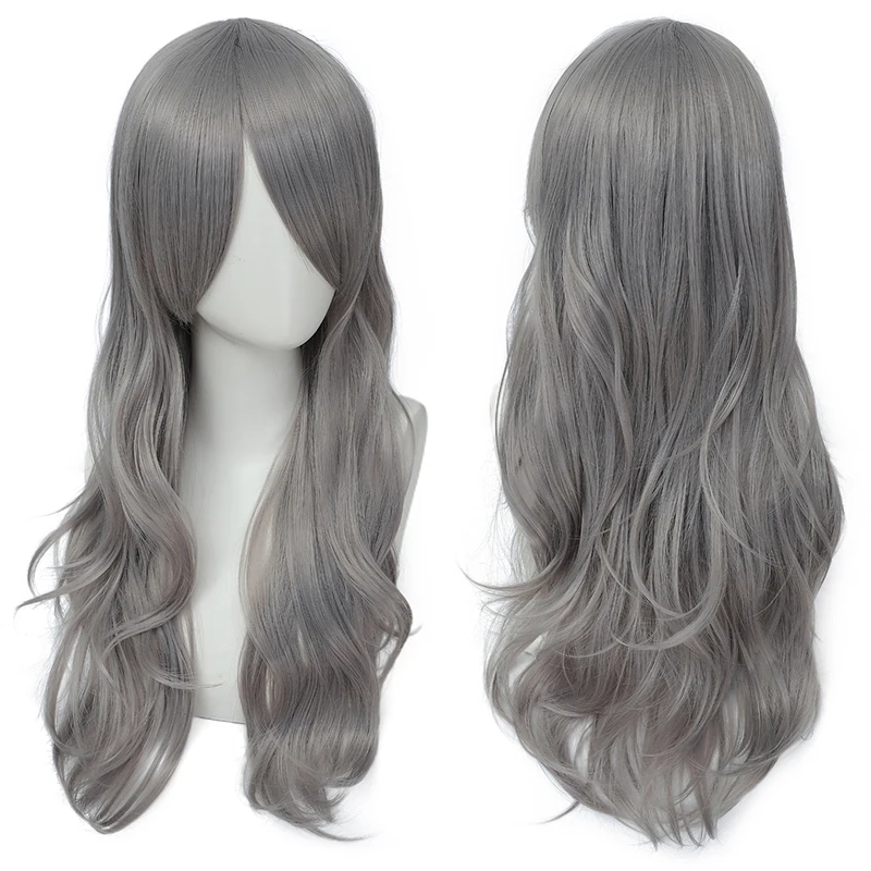 Cosplay anime wig versatile multi-color long curly hair with slightly curly hair Synthetic fiber wig