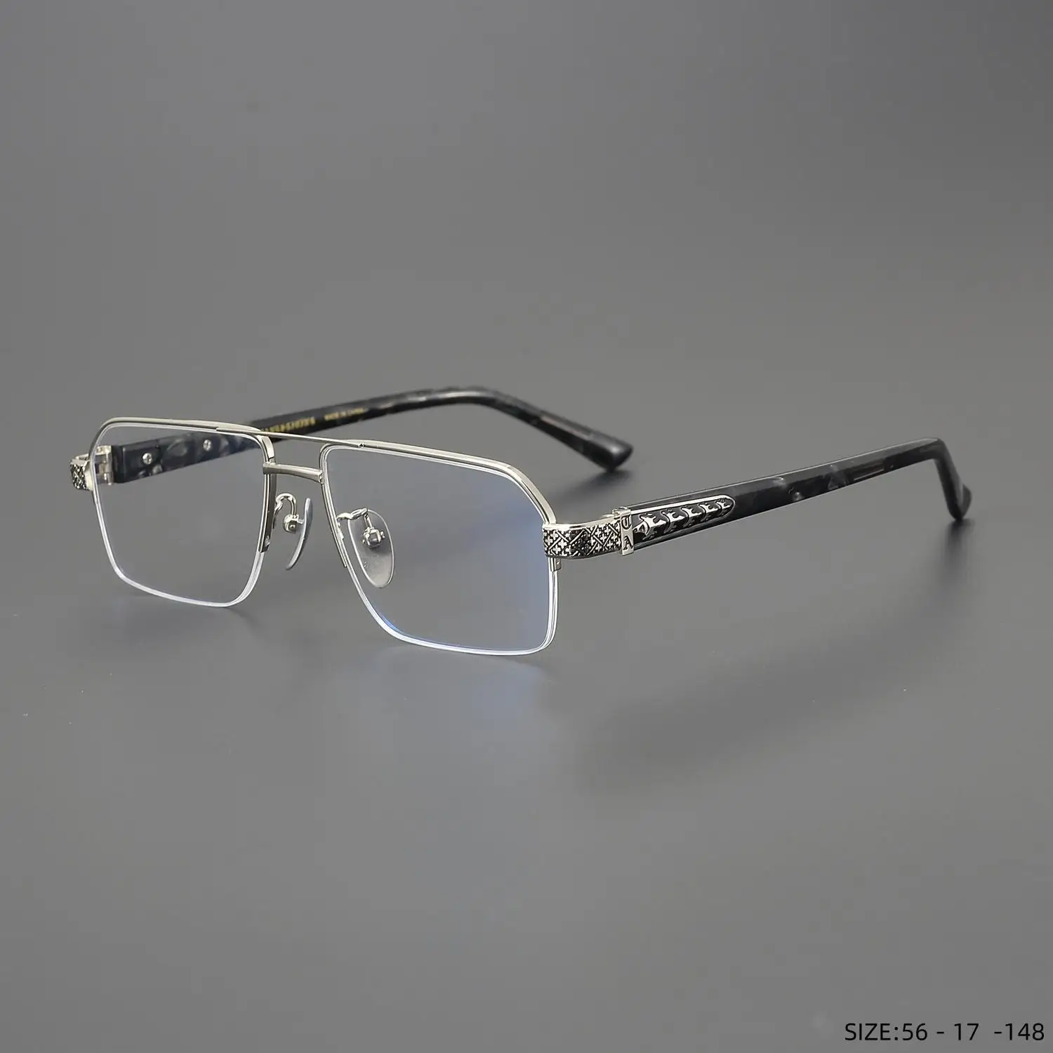 

New Pilot Myopia Glasses Frame Fashionable Male and Female Classic Brand Designer Half Frame Acetate Retro Personalized Glasses