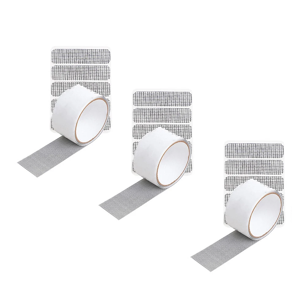 

1 set 1 Set Screen Window Repair Kit Strong Adhesive Mesh Stickers Door Window Holes Self-Adhesive Patches Easy Apply Durable