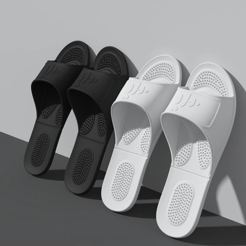Men's Foldable Slippers Summer Portable Travel Shoes, NonSlip Soft Sole Minimalist Shower Sandals for Hotel Bathroom & Home Use