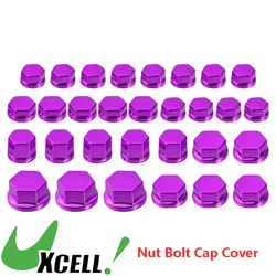 UXCELL Motorcycle Motorbike Screw Nut Bolt Cap Cover Decoration for Kawasaki for Honda Purple 1 Set Screw Cap