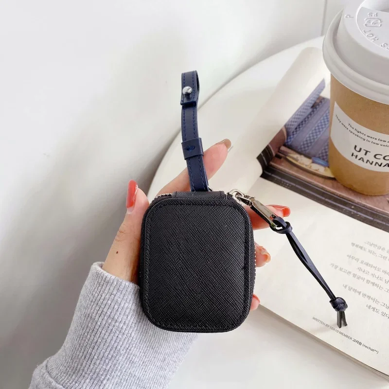 Роскошный кожаный чехол для наушников Airpods Pro, защитный чехол на молнии для наушников Apple Airpods 1 2