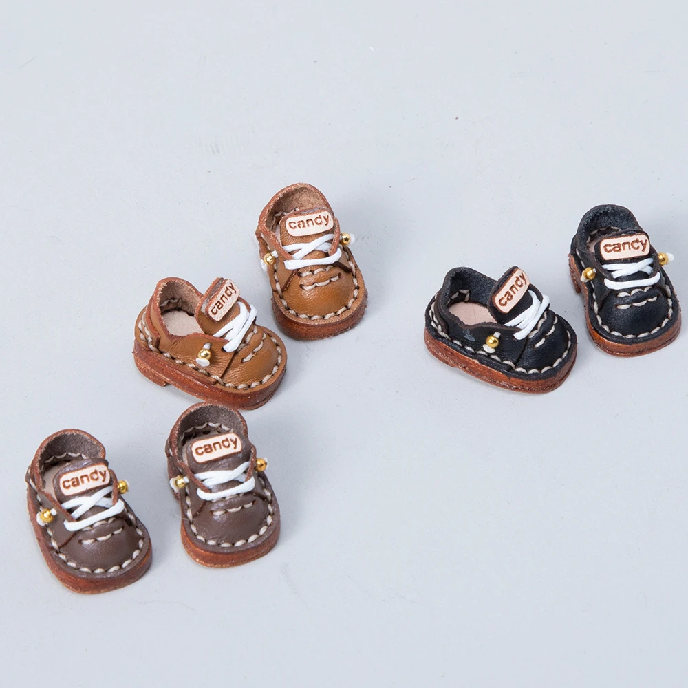 Ręcznie robione buty dla lalek Ob11 ze skóry bydlęcej, płaskie, codzienne buty z sznurówkami dla lalek Ob11, Obitsu 11, Molly, Gsc, 1/12 BJD