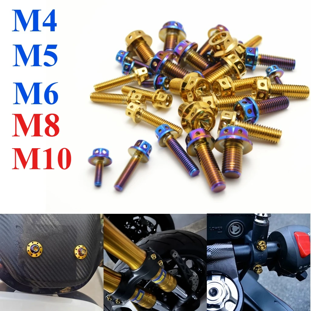 2pcs/5pcs M4 M5 M6 M8 M10x10/15/20/25/30/35/40/45/50/55 Stainless Steel 304 Hex Head Internal Hex Bolt   for Motorcycle Bicycle