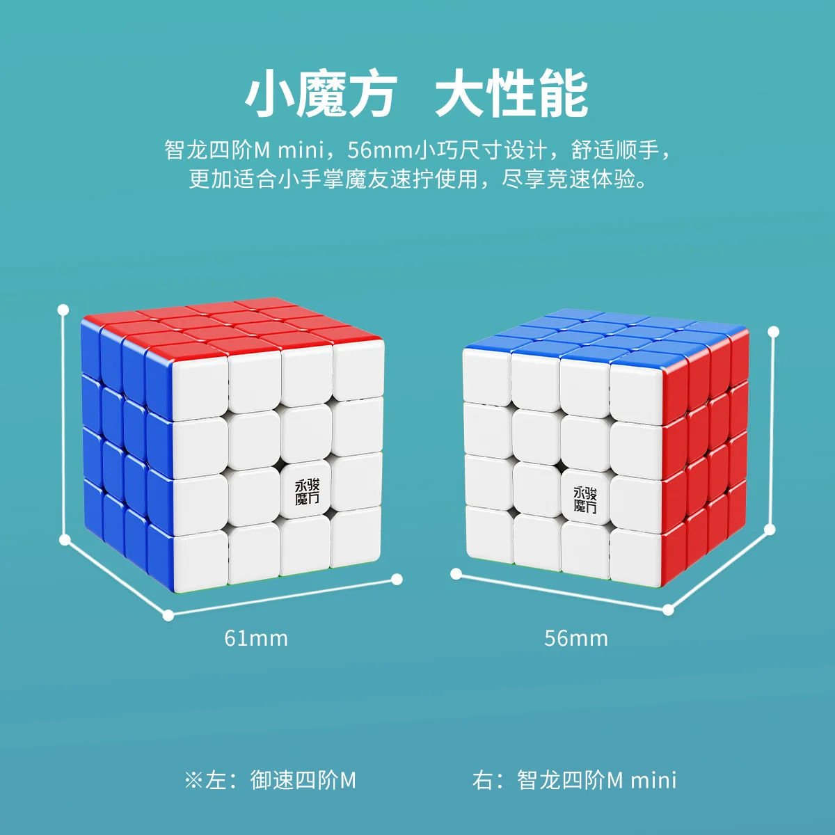 [JudyCube] YJ Zhilong Mini 4x4 UV المغناطيسي المكعب السحري للسرعة بدون ملصقات YongJun Mini 4X4 Core M ألعاب متململة كوبو ماجيكو لغز