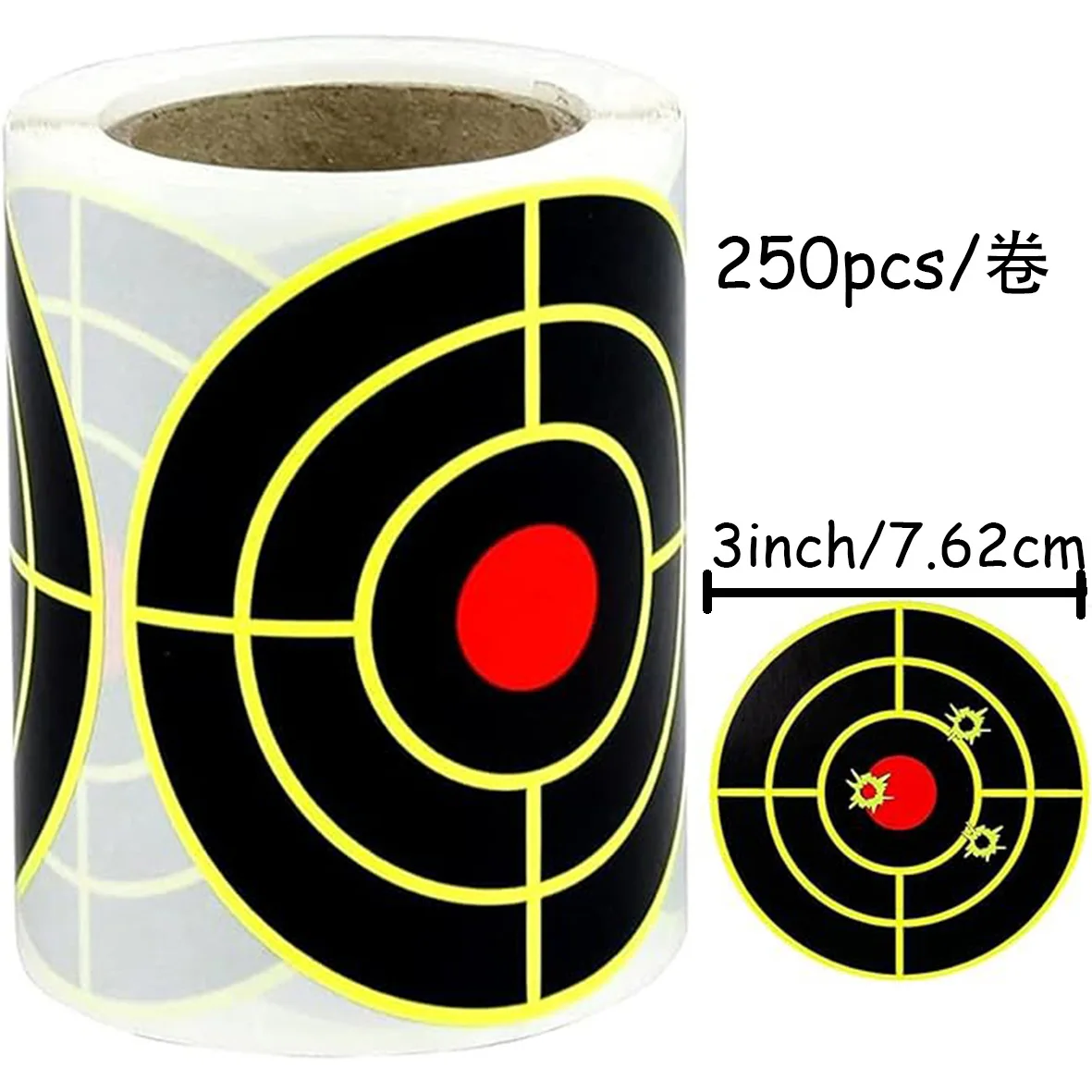 Hunting Sport Practice Target 100Pcs 3 Inch Self Adhesive Splatter Reactive Round Stickers for Shooting Airsoft Rifle Pistol view 5