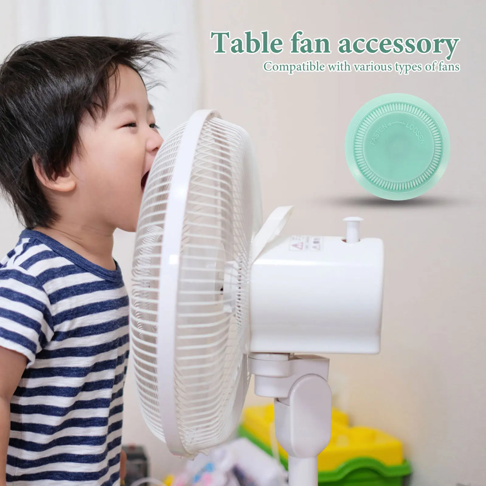 Fan Leaves Nut Cover Replacement Accessory for Standing Pedestal Table Electric Fans Strong Plastic Construction Smooth