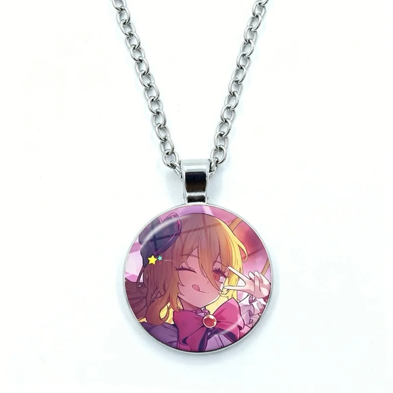 Cool Meursault Don Quixote Cartoon Necklace for Women Jewelry Anime Game Limbus Company Cabochon Glass Pendant Necklace