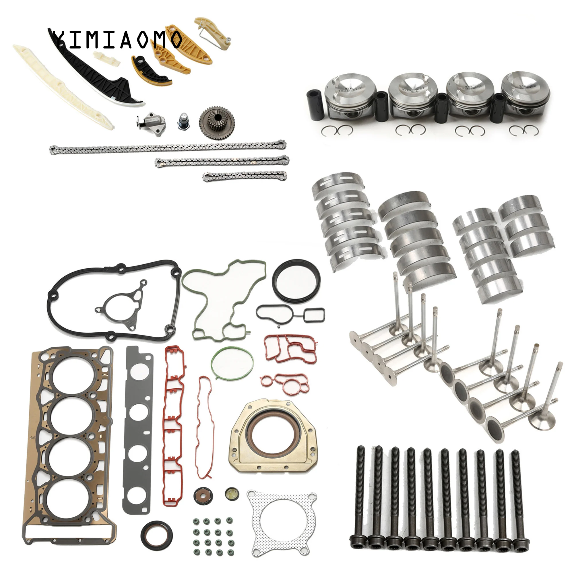 

06H107065CQ 6Pcs Engine Repair Package Kit For Audi A3 A4 A6 Q5 TT VW Beetle Jetta Passat Skoda Octavia Seat Alhambra 06H109158J