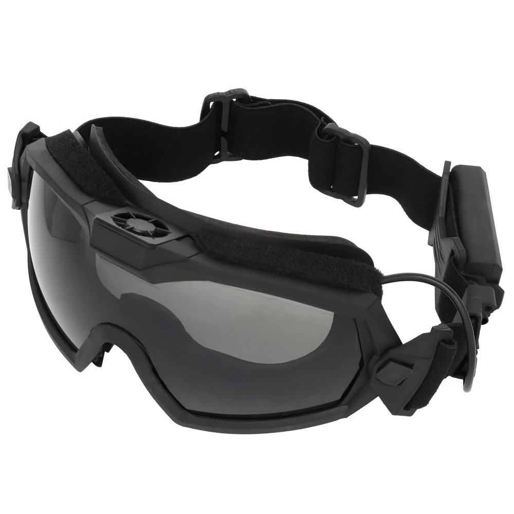 Tactical Anti-fog Goggles with Protective Transparent 2 Lens Scratch-resistant Eye Protection Safety Eyewear Hunting Gear