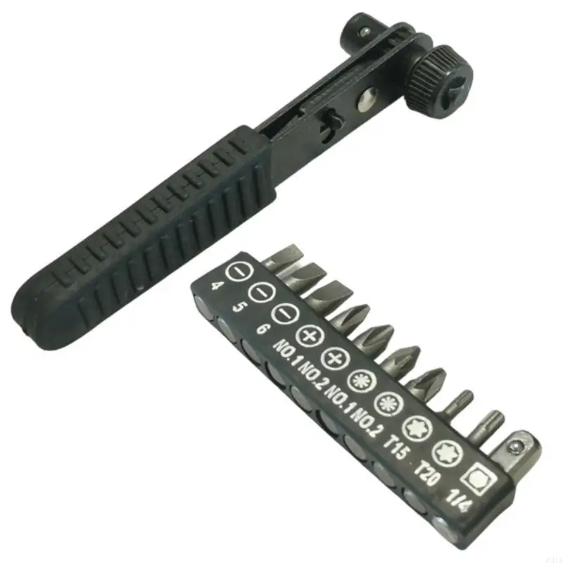 2025 New Mini 1/4Inch 90 Degree Steel Ratchet Wrench Portable Screwdriver Sleeve Wrench Hand Tool For Home Garage