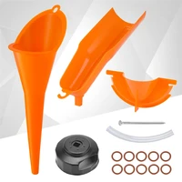 Herramienta de embudo de llenado de aceite de caja primaria de motocicleta de coche de plástico azul naranja para Harley Touring Dyna Sportster Softail 1999-2017