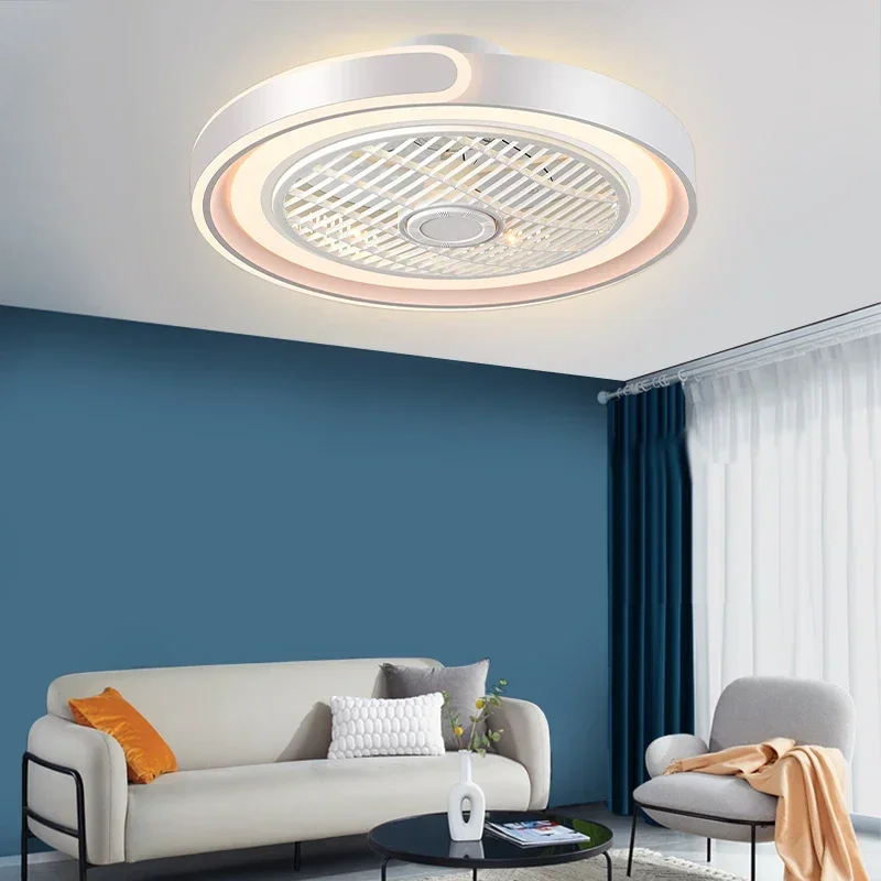 ضوء مروحة ذكي حديث لغرفة المعيشة وغرفة النوم مع أضواء مروحة للعناية بالوجبات وحماية العين وشفرة غير مرئية وإضاءة سقف متينة #5