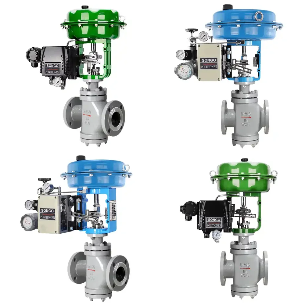 

WCB Standard Type Pneumatic Double Seated Control Valve DN40 Positive Action Pneumatic Diaphragm Control Flange Globe Valve