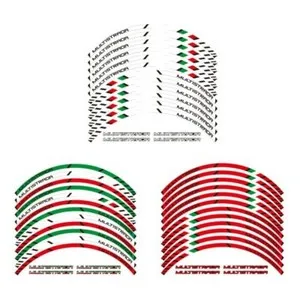 

For DUCATI MULTISTRADA RIM STRIPES STEREO PASTERS MOTORCYCLE WHEEL DECALS TAPE