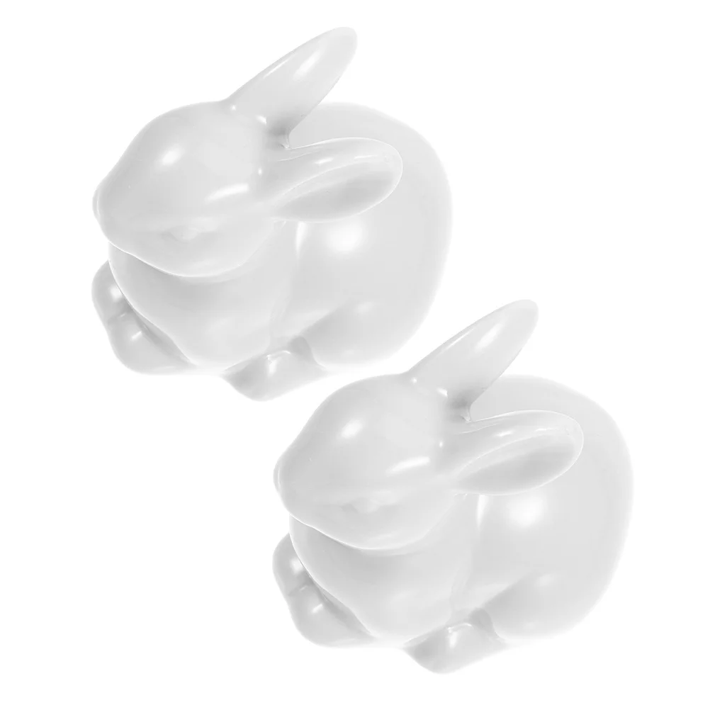 

2Pcs Ceramic Bunny Toilet Bolt Covers Decorative Caps Universal Fit Cute Bathroom Screw Caps Charming Toilet Bolt Covers