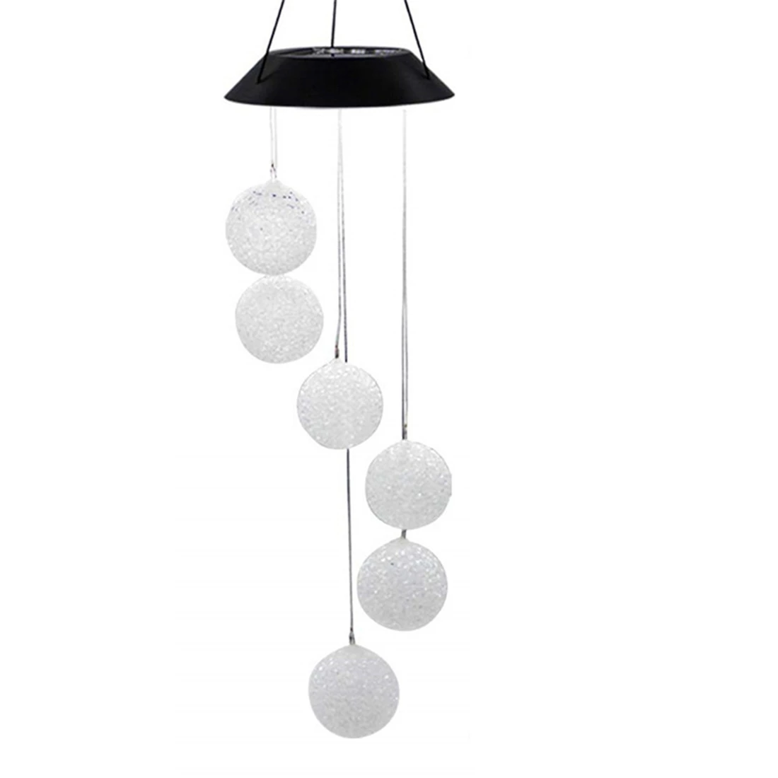 Solar Ball Light LED Colour Changing Garden Yard Hanging Decoration Light Outdoor Powered Wind Chime Waterproof Lamps-A68E