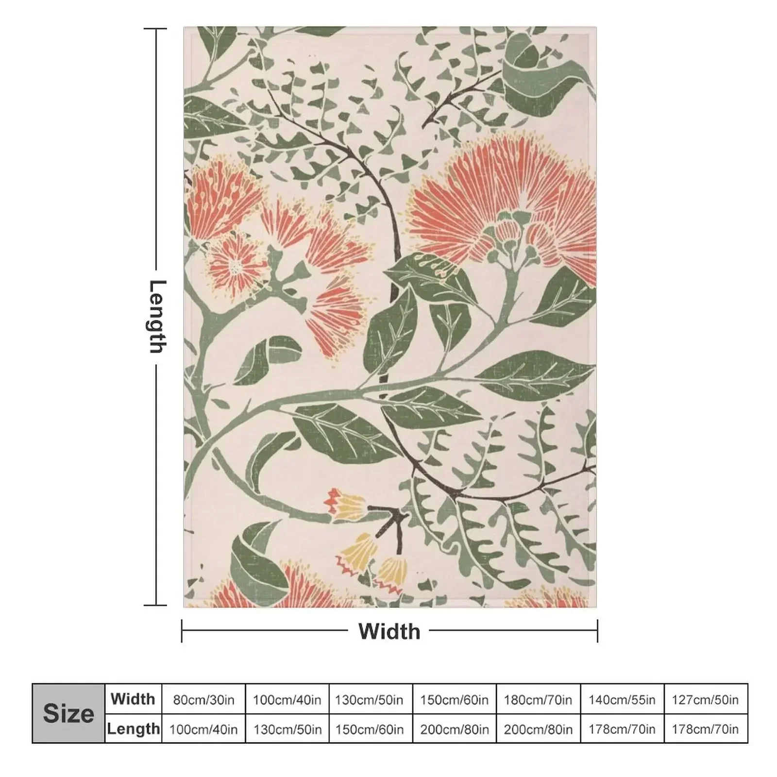 Pohutukawa Traditional Throw Blanket Beach warm for winter Hairy Polar Moving Sofa Quilt Blankets