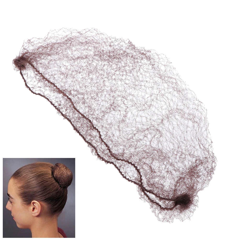 

100 Pcs Hair Nets Lightweight Breathable Elastic Mesh Bun Covers for Ballet Dance Nurses Stewardesses Accessories
