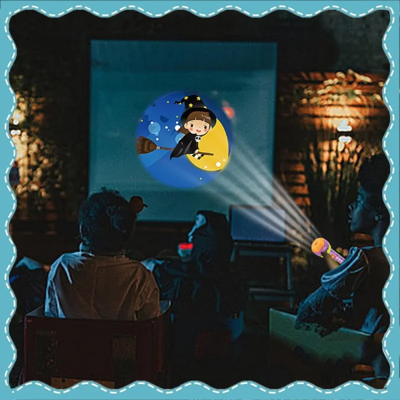 Halloween Flashlight Projector Kid, Halloween Projector Lights 24 Different Pattern Pumpkin Ghost Theme Images Projection To