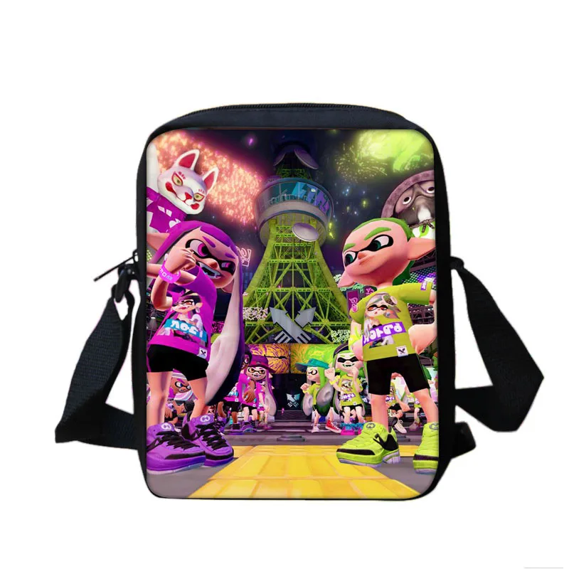 男の子と女の子の漫画アニメスプラトゥーンプリントショルダーバッグキッズカジュアルトート電話バッグ男性 & 女性ショッピングバッグ最高の誕生日プレゼント