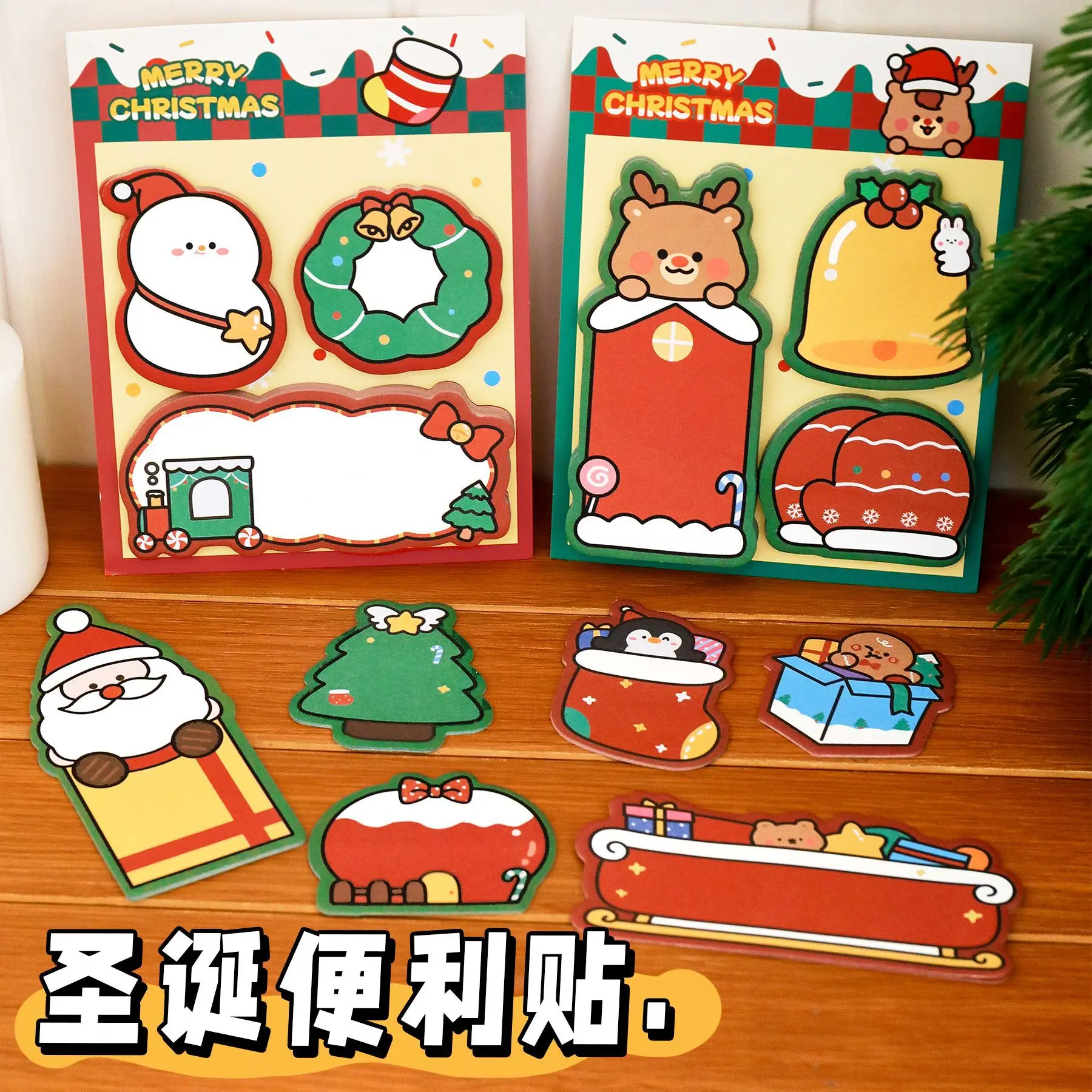 Ins Christmas Combination Post Notes Student Cute Message N Times Cartoon Message Sticky Note Post Christmas Gift Memo Pad