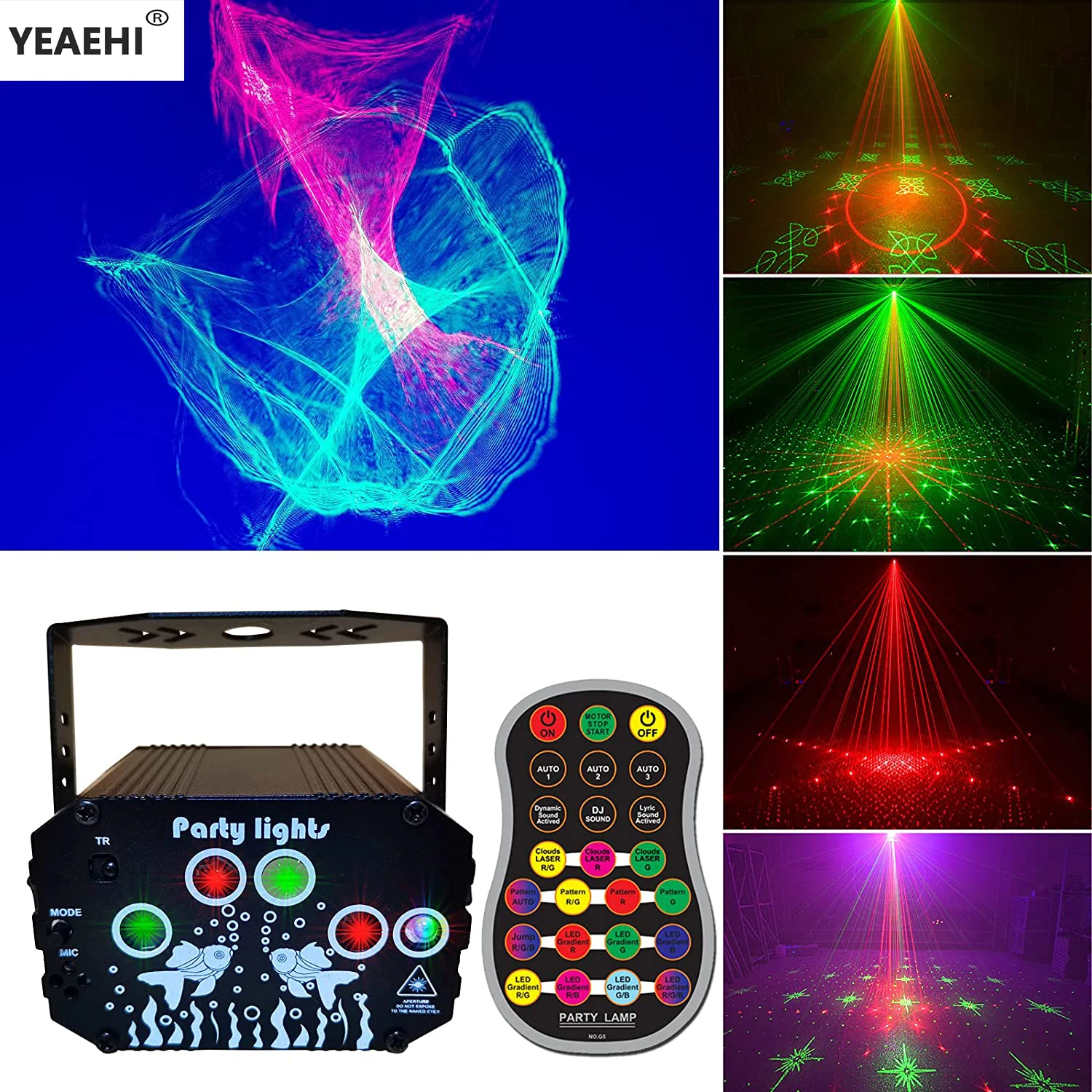 

Led Dj Laser Party Light Northern Lights Aurora Pattern USB Strobe Laser Lights 98 Pattern For Club Xmas Birthday Stage Project