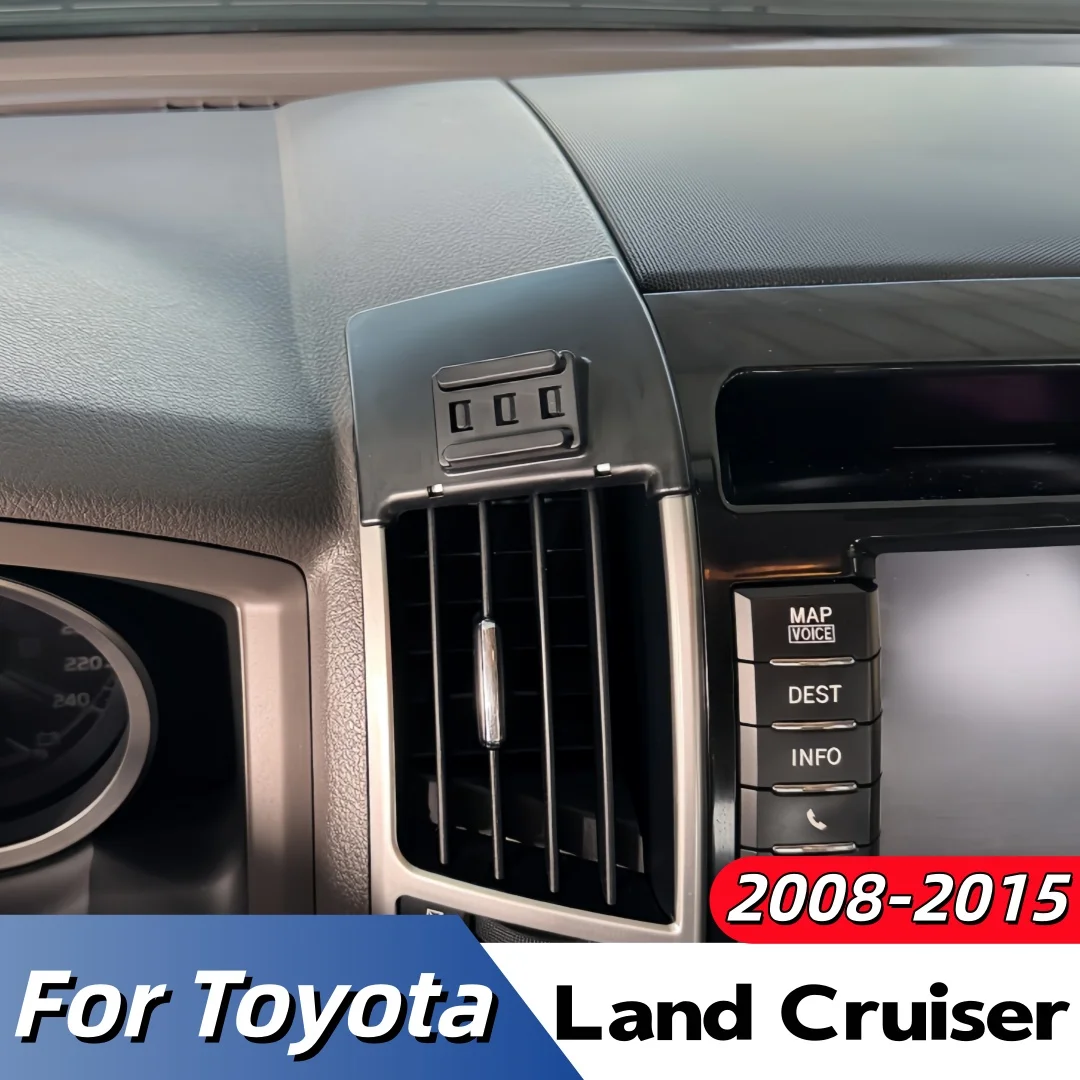 Suitable for 2008-2015 Toyota Land Cruiser Car Mobile Phone Holder, Adhesive Fixed Abs Material Air Vent Gps Navigation Mobile Phone Holder
