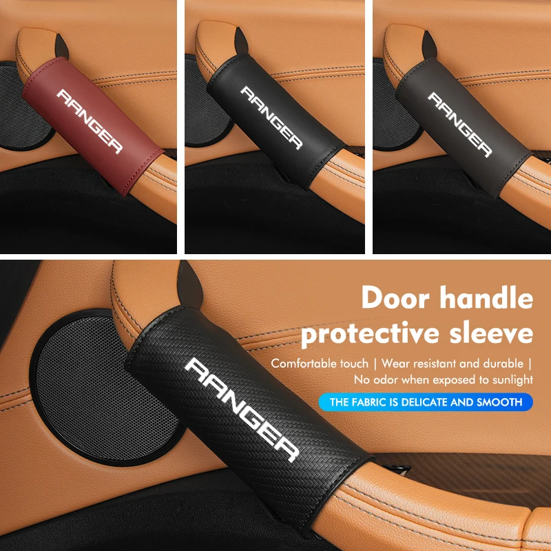 Cubierta Protectora para Manija Interior de Puerta de Coche, Fundas Protectoras para Manijas de Puerta para Ford Ranger Raptor T6 XLT 2022 T7 T8 2015 XLS XL 4X4