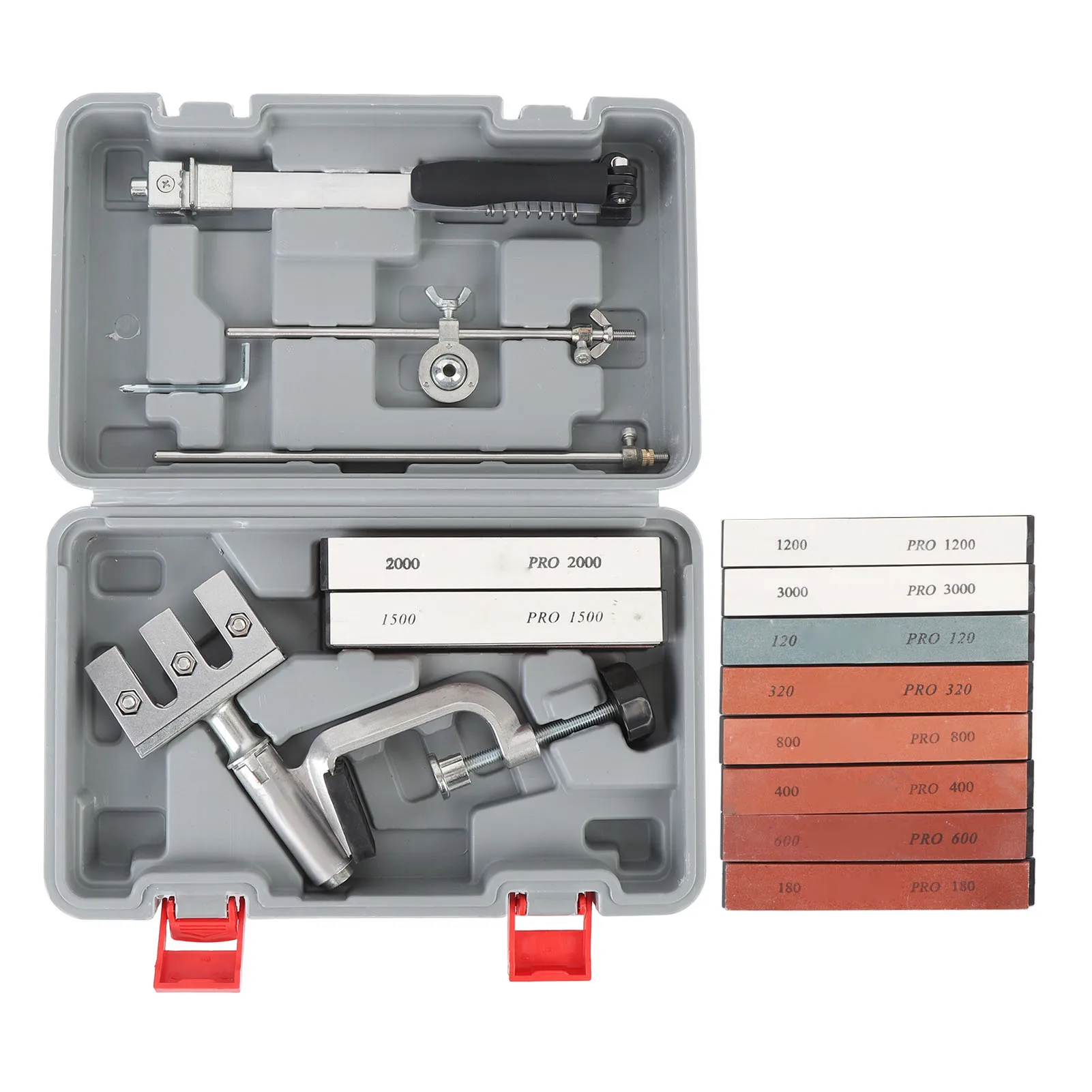 Chef Sharpening System Multi Purpose Anti Slip Fixed Angle Sharpener 360 Degree  Cast Aluminum Stainless Steel for Kitchen