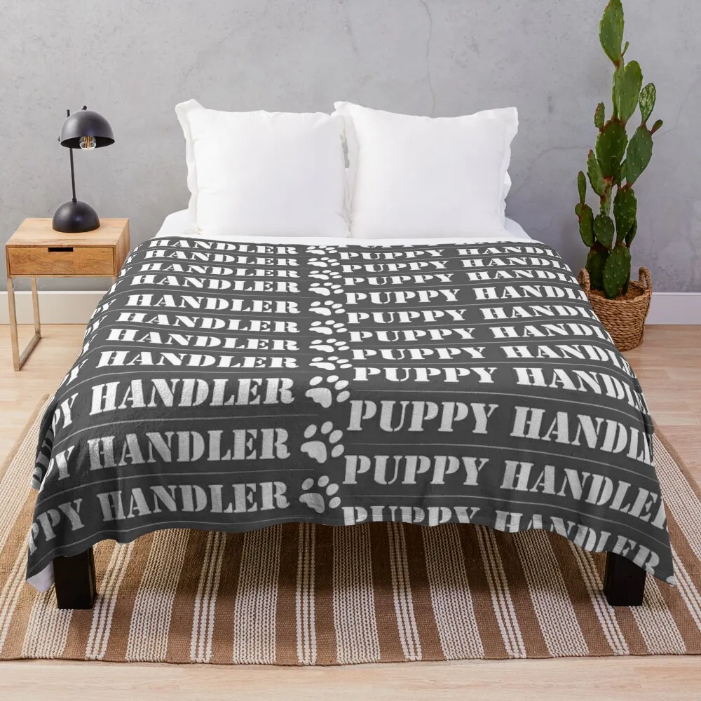 

Puppy Handler Paw Print Throw Blanket Decoratives Thins Thin Summer Beddings Blankets