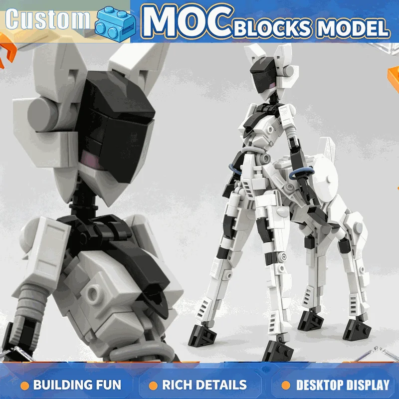 NEW 367PCS MOC Robotic Centaur Girl Mech Model Building Blocks Creative Technology DIY Assembly Toy Gift homeCollection Display