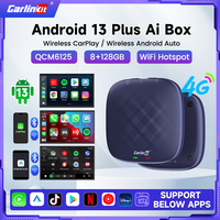Carlinkit CarPlay Ai Box Qualcomm 6125 8-Core CPU Android 13.0 Wireless CarPlay Android auto For OEM Car Built-in Wired CarPlay