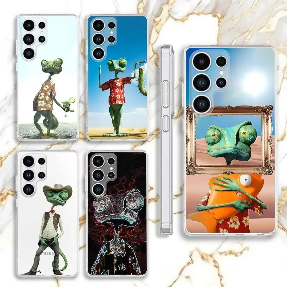 

R-Rango Movie Phone Case For Samsung S30,23,21,22,20, FE lite,S10,9,8,7 PIus Note20ultra Soft Transparent
