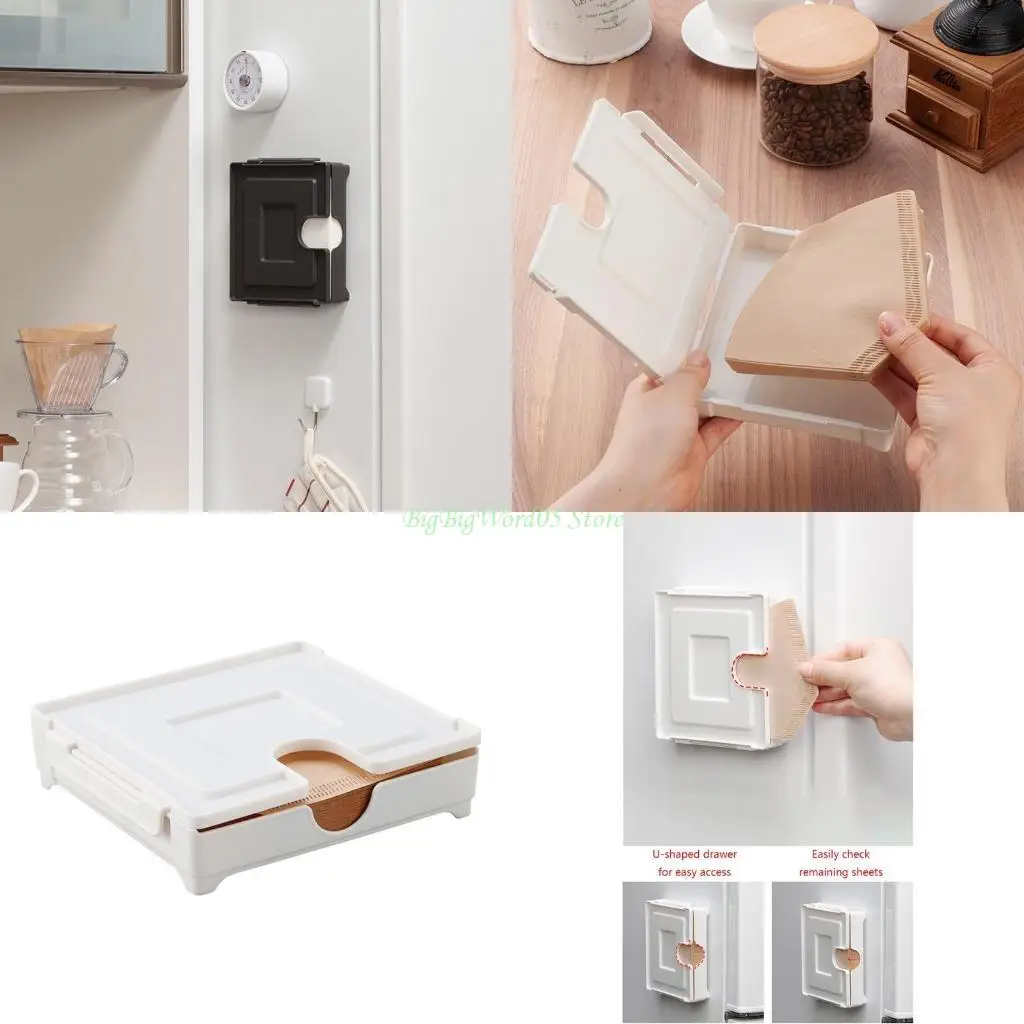 

24TE Магнитная подставка для фильтровальной бумаги для кофе Держатель для хранения фильтрующей бумаги Подставка для кофе