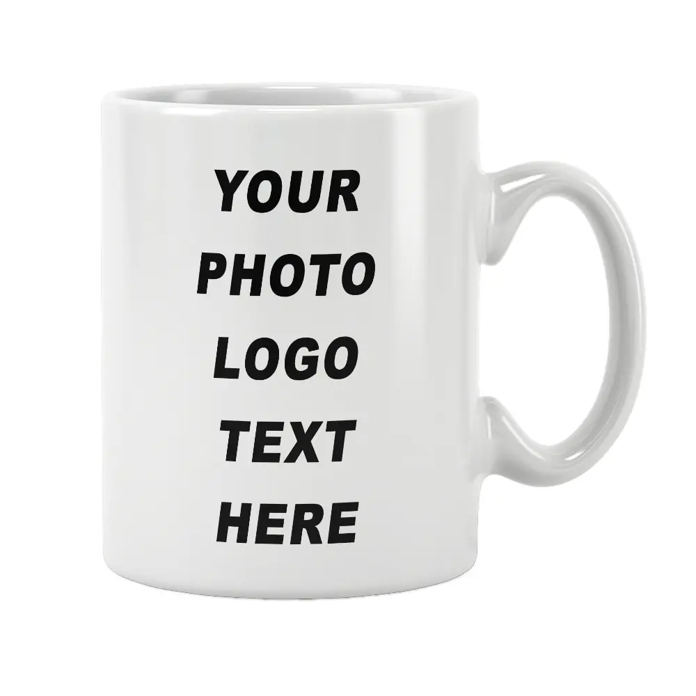 DIY Customized Mug Logo Design Wholesale Dropshipping Coffee Cup White Ceramic Personalised Printed Picture Birthday Gift Ideas