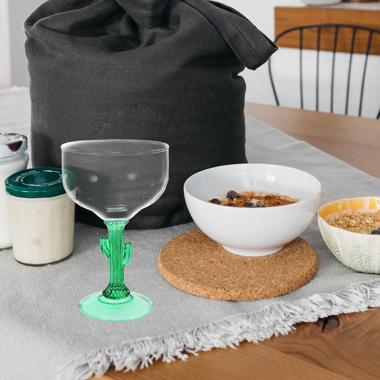1Pcs Cactus Margarita Glass Premium Thick Glass Creative Goblet for Cocktails Margaritas Parties Home Bar Wedding Gift Stylish
