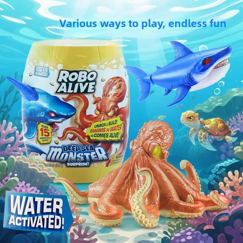 

Lebo Deep Sea Monster Great White Shark Octopus Burst Kid 25 см Яйцо динозавра Бионическая игрушка в виде животного