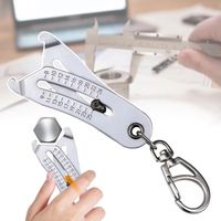 Portable Precise Thread Size Checker Keychain Metric/Imperial Accurately Nut and Bolt Head Size Catcher