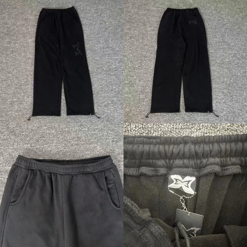 

New Autumn Winter Collection Men Women Print Loose Elastic Waist MERTRA Pants High Street Classic Black Mertra Sweatpants