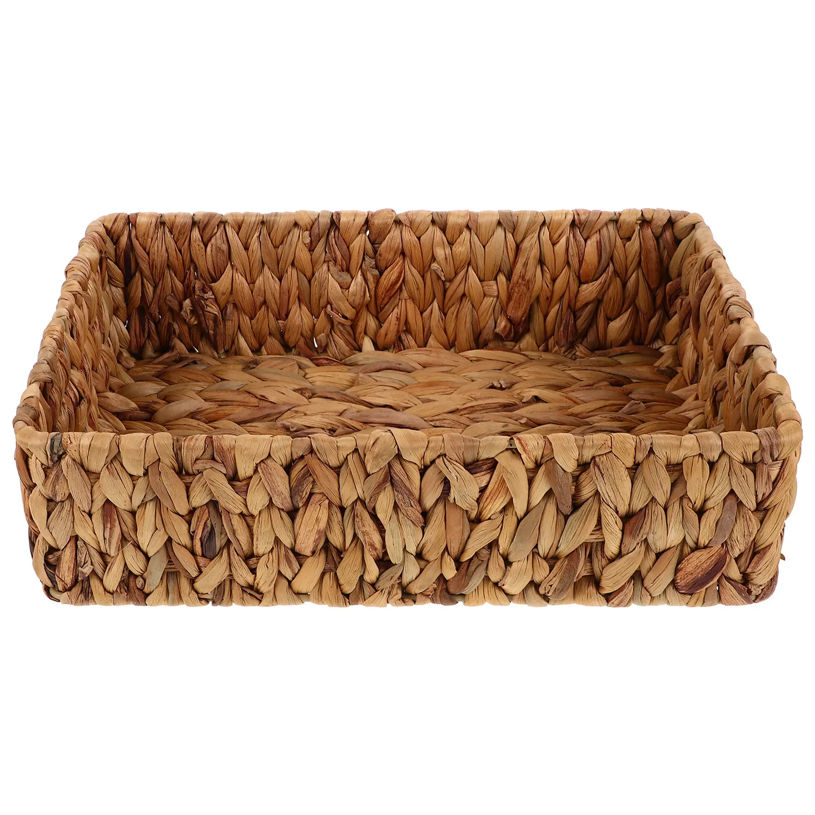 Wicker Storage Basket Handwoven Seagrass Basket Decorative Bathroom Organizer Small Woven Fruit Sundries Storage Bin for Home