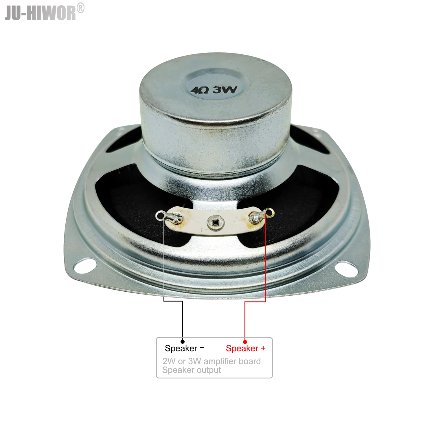 2pcs 4 Ohm 3W Loudspeaker 78MM 3inch  Square Speaker 37MM Internal Magnetic Antimagnetic Foam Edge Bright Cap Height 34MM