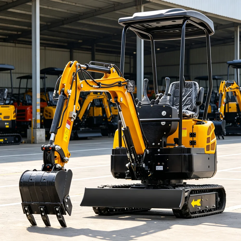 Farming Zero - カスタマイズされたコンパクトミニショベル、2トン小型油圧クローラー式掘削機、ゼロテールスイング設計